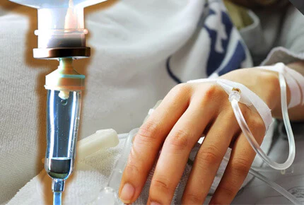 Illustration explaining day-care chemotherapy